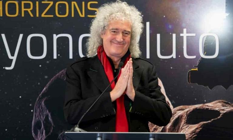 Brian May en un meeting Nasa