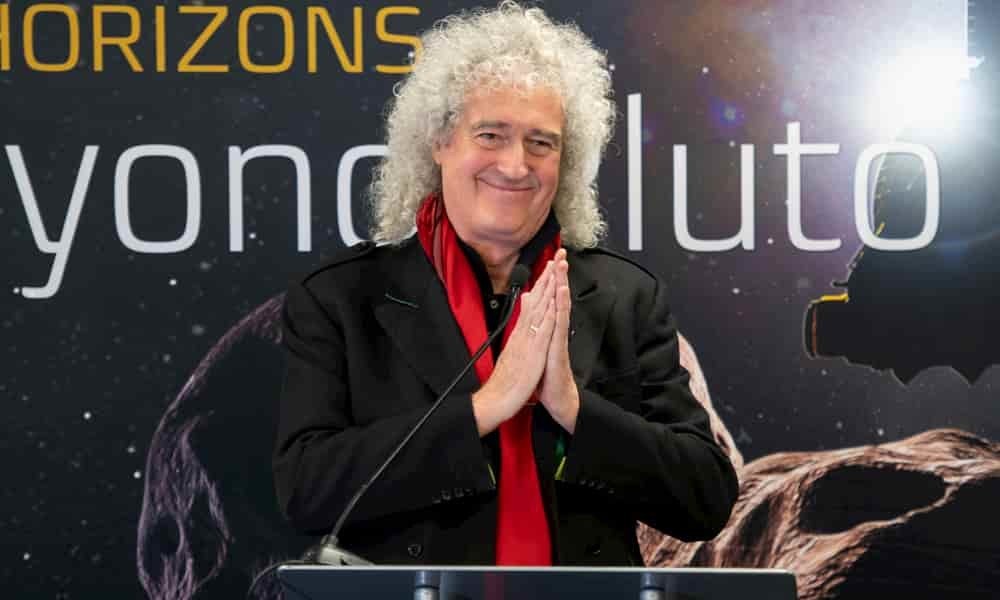 Brian May en un meeting Nasa