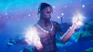 Travis Scott gira en Fortnite